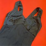 Vintage 80’s Solid Black Satin Button Accent Cocktail Dress Size 4 Photo 1