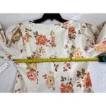 AQUA  Floral Print‎ Puff Sleeve Button Front Top Blouse - Women's Photo 6