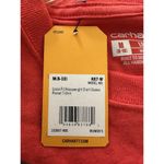 Carhartt Shirt Women Medium Orange Heavyweight Loose Fit Pocket Tee Workwear NWT Photo 4