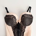 Victoria's Secret [] Y2K Pink Black Eyelet Lace Corset Push Up Bustier Top Sz 36D Photo 2