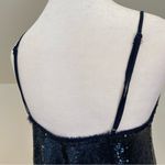 Free People  Time to Shine Navy Blue Sequin Slip Dress Photo 5