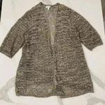 Dress Barn LongLine Knit Open Front Cardigan Tan/Brown 3/4 Sleeve Womens Plus 3X Brown Photo 0