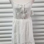 Maaji Dress Women's Size Medium White Sleeveless Eyelet Embroidered Casual Mini Photo 3