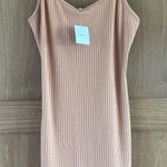 Urban Outfitters NWT  Ribbed Spaghetti Strap Bodycon Dress in Sand size Medium​​ Photo 0