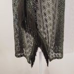 i Jeans by Buffalo Green Crochet Top with Fringe Size Medium Crochet Fringe Top Photo 3