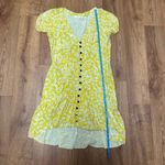 Wish  Golden Bloom Yellow White Ditsy Daisy Floral Dress Womens Size Small Photo 12
