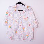 Petal and Pup  Hampton Lobster Lemon Summer Print Pattern Short Sleeve Button Shirt Photo 0