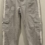 Anthropologie SANCTUARY X Striped White Grey Wanderer Cargo Pants Photo 0