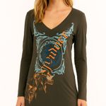 Johnny Was Y2k butterfly graphic tee dress  rare top boho classic summer casual Photo 0