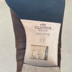 Valentino Garavani brown leather floral appliqué knee-high boots size IT 38 US 8 Photo 14