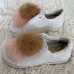 Sam Edelman White Leather Slip On Sneakers Pom Pom Accent Shoes Size 6M Photo 0