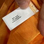 Lane Bryant  Top Womens 22/24 Orange V Neck Drop Ruffle Waist Flutter Sleeve Boho Photo 5