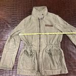 BP Womens Military Utility Jacket Army Green Full Zip Flap Pockets Size Small Photo 7