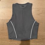 Abercrombie & Fitch Abercrombie YPB Gray Button Crop Top Photo 4