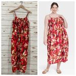A New Day  Spaghetti Strap Smocked Dress - Dark Red Floral - XXL Photo 1