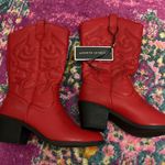 Charles Albert Red Leather Cowgirl Boots Photo 0