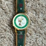 Romica unisex vintage gold tone genuine leather‎ adjustable bracelet watch Green Photo 1