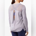 Lululemon  Back To Balance Long Sleeve Sweater Open Back Iced Iris Size 8,10? Photo 1