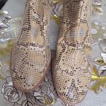 Anthropologie New Snake Print Ankle Heel Booties Photo 2