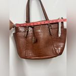 Dana Buchman  Brown Croc-Embossed Shoulder Bag Photo 3