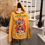 Ed Hardy  Fire Tiger Golden Yellow Hoodie Size Large Photo 2