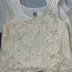 R & M Richards Cream Pantsuit with embroidered tank sheer jacket and pants Photo 1