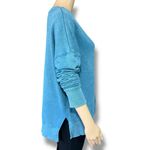 Time and Tru Womens Tunic Sweatshirt Oversized Long Sleeve Teal Medium 8 10 Green Photo 1