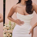 House Of CB  'Esmee' size L Ivory Draped Strapless Bridal Gown Wedding Dress NWOT Photo 14