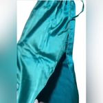 PRETTYGARDEN One Shoulder Satin Cut Out Side Slit Maci Dress in Peacock Blue M Photo 4