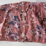 Molly green New Floral Flutter Sleeve Off The Shoulder Smocked Crop Top Pink Photo 11