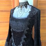 Dark in Love Gothic Victorian Vampire Vkei Black Velvet & Lace Mini Dress M Size M Photo 5