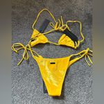 Triangl Yellow Velour Bikini Size XS Photo 3