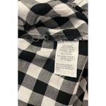 Madewell Black and White Buffalo Check Wrap Front Top Photo 5