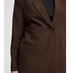 ICHI NWT Java Brown IHKATE SUS Oversized Button Loose Fit Blazer Medium Photo 4