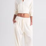 SKIMS Cotton Jersey Wide Leg Pant in Marble, Size Large Photo 0