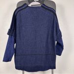 Campus Sutra | Elegant Navy Blue Crewneck Sweater Photo 1