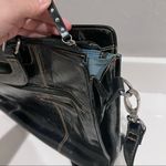 None Lawyer’s bag top handle Leather croc embossing patent leather briefcase Retro Photo 6