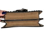 Unbranded Faux Suede Shoulder Bag Rhinestone Pearl Detail Chain Strap Brown Boho Photo 4