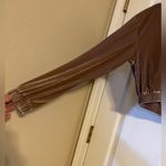 Social Scene Velour Beige Zip Up Crop Hoodie Y2K Size M Preppy Rhinestones Tan Size M Photo 4