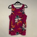 Dalia Collection Dalia V-Neck Floral Tropical Sleeveless Camisole Tank Women’s Size Large Photo 1