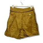 Scotch & Soda High Rise Short Belted Waist Side Pocket Linen Blend Brown XS NWOT Photo 4