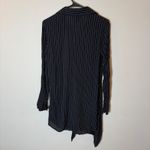 L'Academie Black Striped Button Down Tie Front Shirt Dress XS NWOT Photo 6