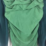 Princess Polly  Aleena Green Ruched Mini Dress Size 12 Long Balloon Sleeve Photo 8