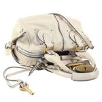Chloé CHLOE Paddington Ivory Cream Satchel Crossbody Bag w Lock Key Removable Strap Photo 2