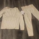 SAGE COLLECTIVE WOMENS ACTIVEWEAR FULL SET IVORY SIZE S Photo 0