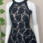 B Darlin B Darin Lace Floral Leaf Halter Ruffle Dress Photo 6