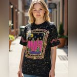 Vintage KWBL Black Graphic Hand Painted T Photo 1