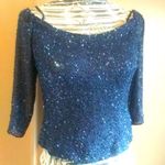 Jovani Vintage beaded silk off shoulder formal top Photo 0