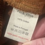 Fin & Vince Pants Womens 6 Corduroy Ankle Brown Orange Cotton Photo 2
