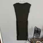Francesca's NWT  Dark Olive Green Ribbed Knit Dress Cap Sleeves Women's Size XS Photo 7